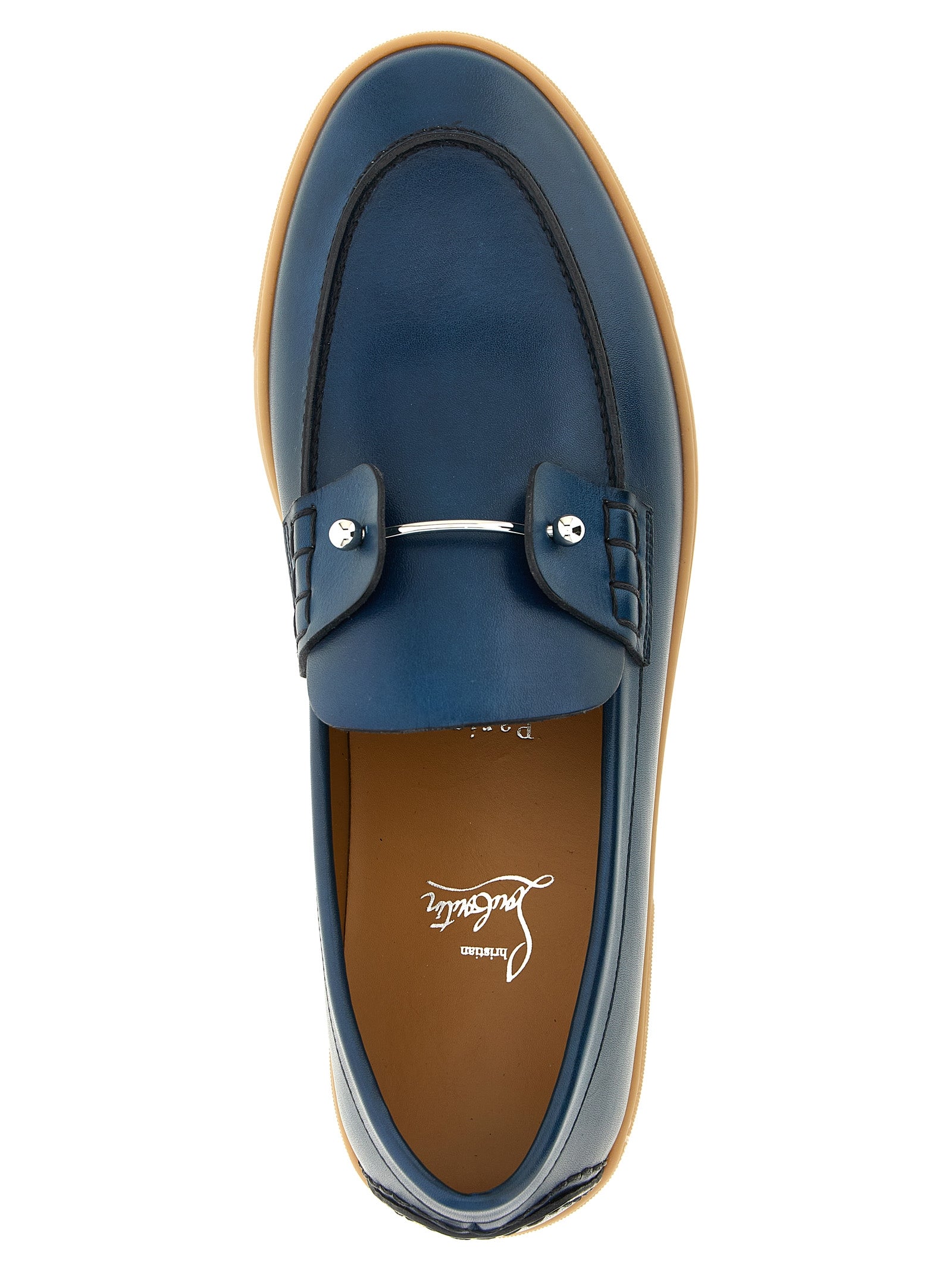 CHRISTIAN LOUBOUTIN Men's Chambeliboat Loafers Blue