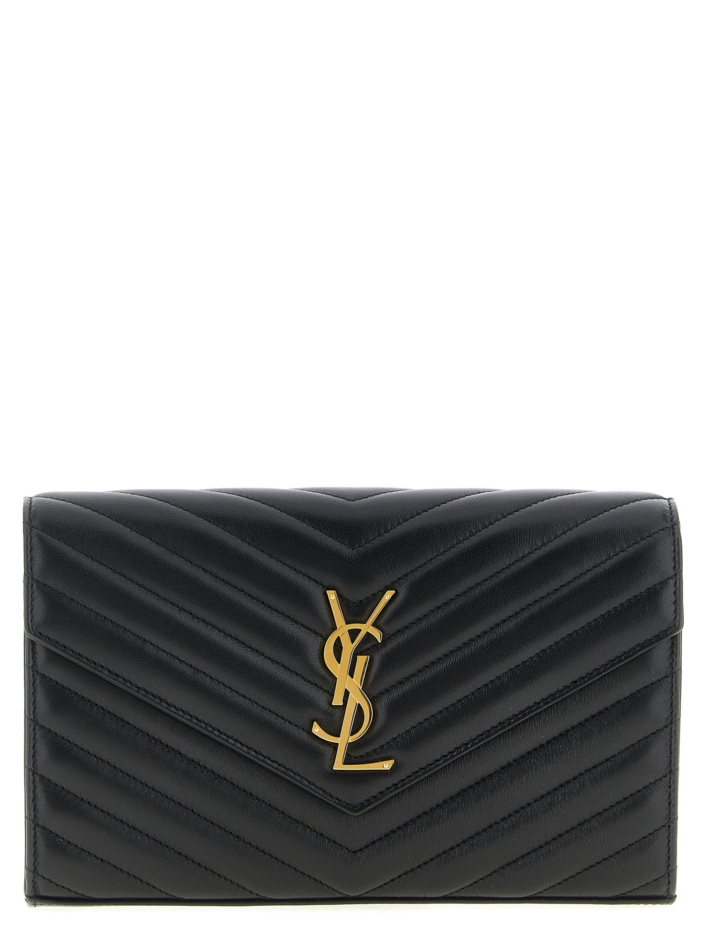 SAINT LAURENT - SAINT LAURENT - ’Cassandre’ wallet on chain - Women’s Accessories