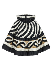 Raxxy Color Block Cape Gold