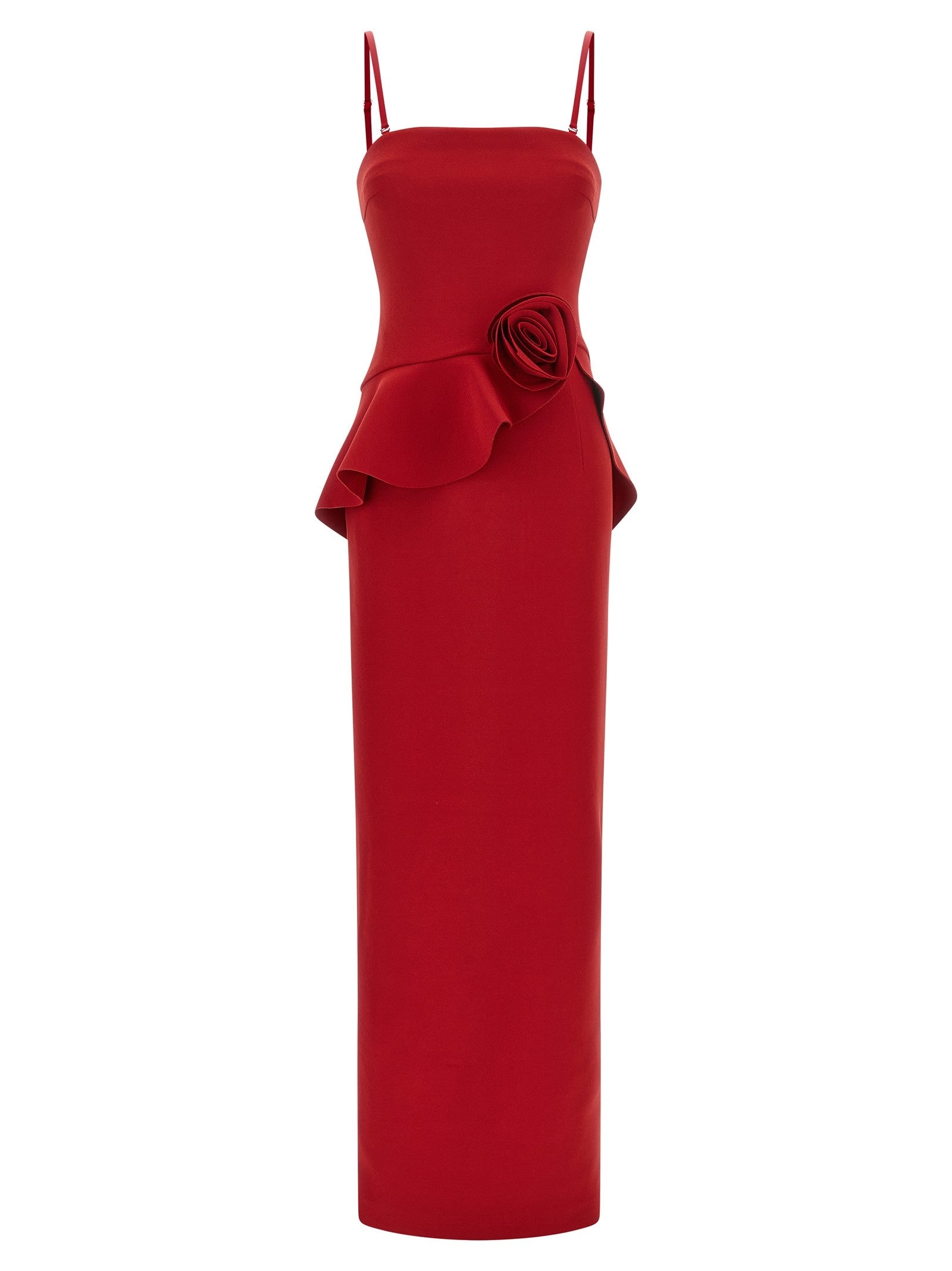 ROTATE Birger Christensen Floral Detail Dress Red