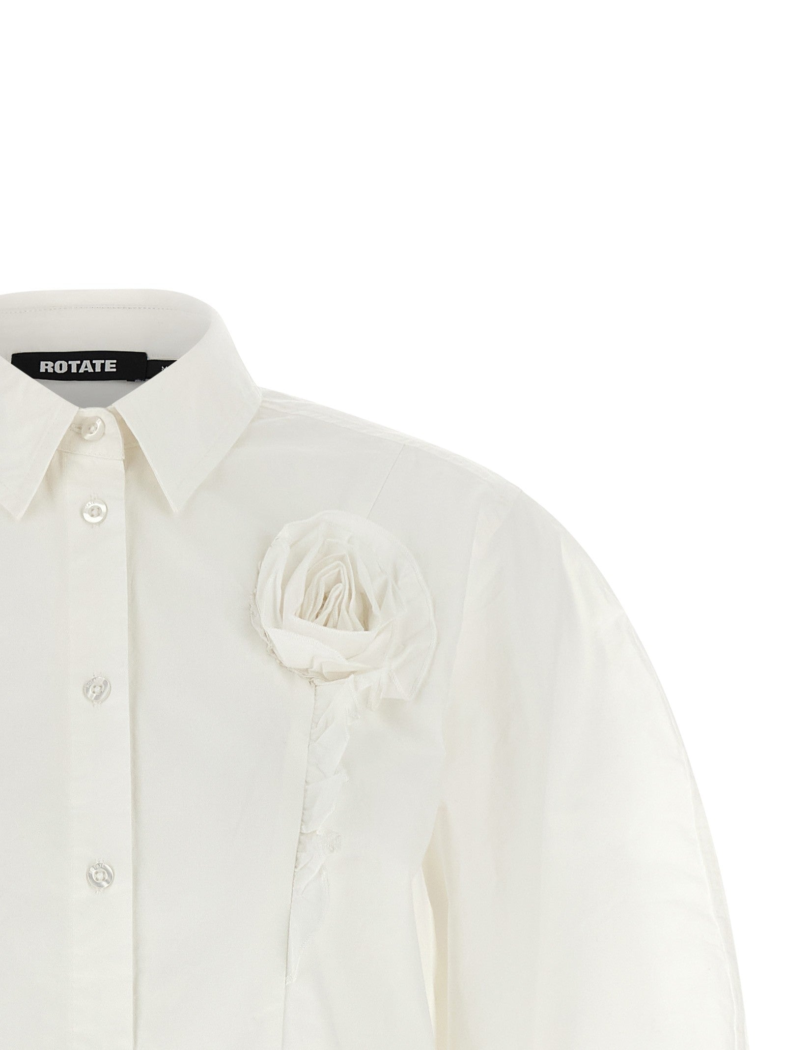 ROTATE Birger Christensen Floral Detail Shirt White