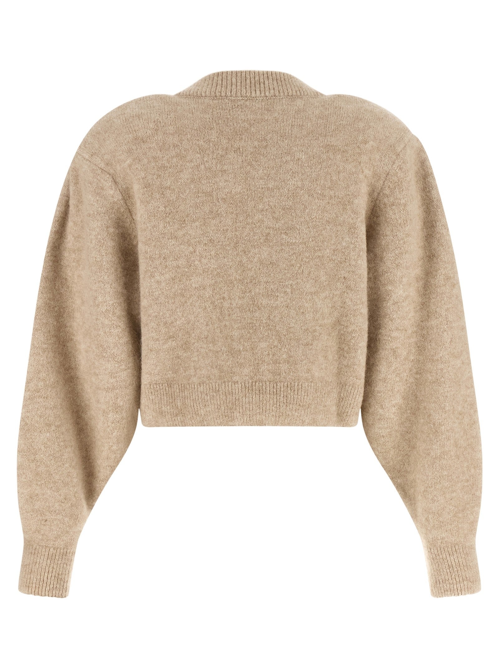 ROTATE Birger Christensen Flower Knit Cardigan Beige