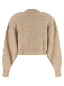ROTATE Birger Christensen Flower Knit Cardigan Beige