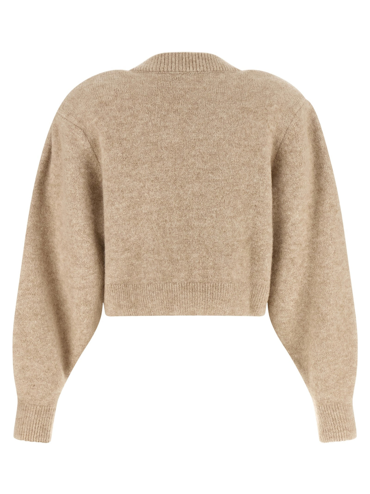 ROTATE Birger Christensen Flower Knit Cardigan Beige, view 2