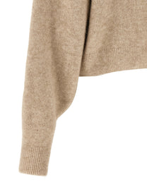 ROTATE Birger Christensen Flower Knit Cardigan Beige
