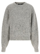 ROTATE Birger Christensen Flower Sweater Grey