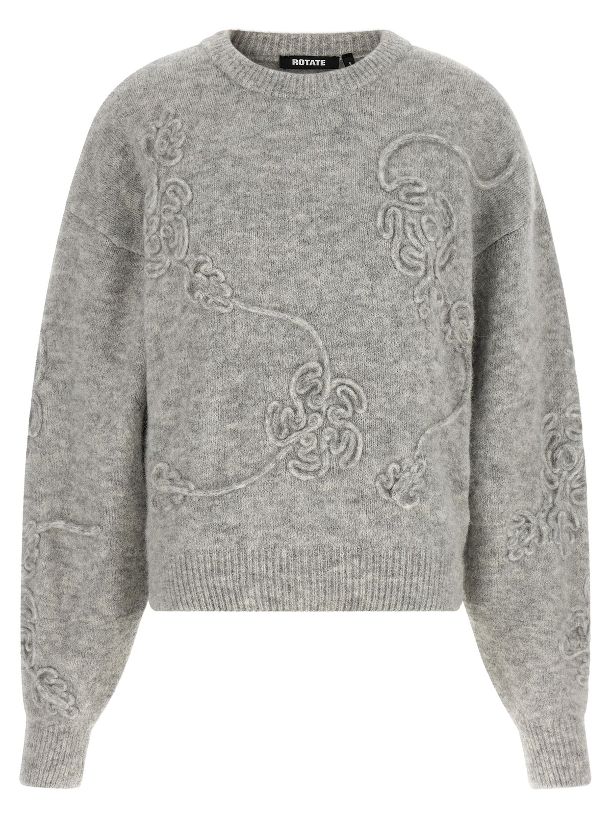 ROTATE Birger Christensen Flower Sweater Grey