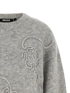 ROTATE Birger Christensen Flower Sweater Grey, view 3