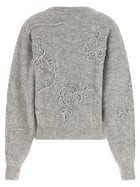 ROTATE Birger Christensen Flower Sweater Grey, view 2