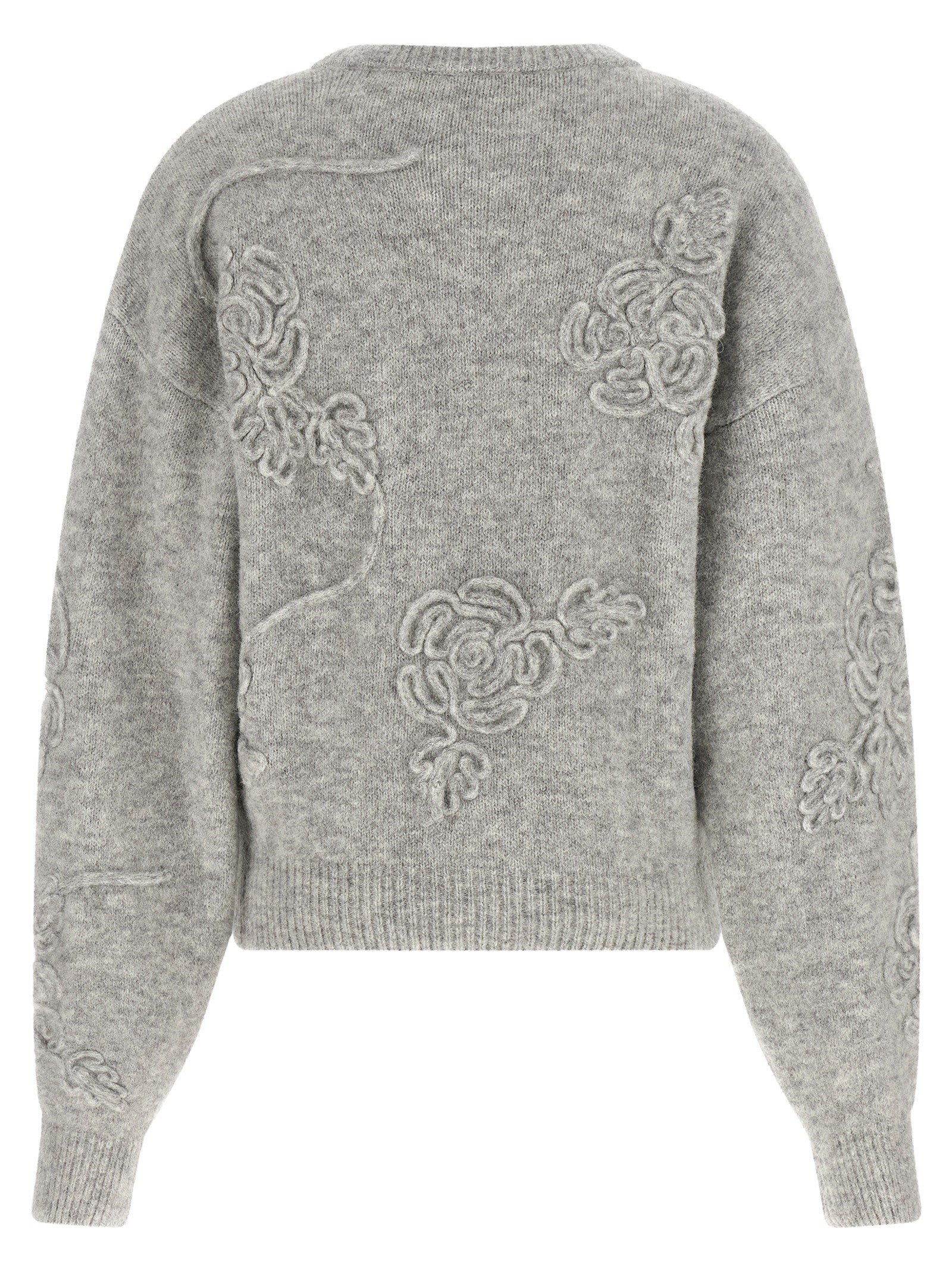 ROTATE Birger Christensen Flower Sweater Grey