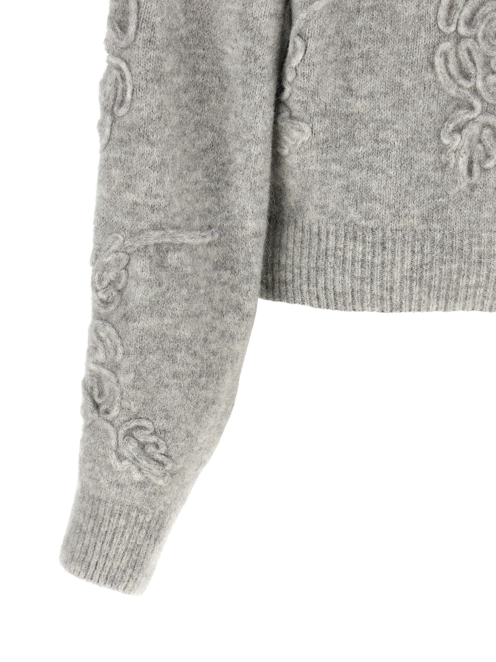 ROTATE Birger Christensen Flower Sweater Grey