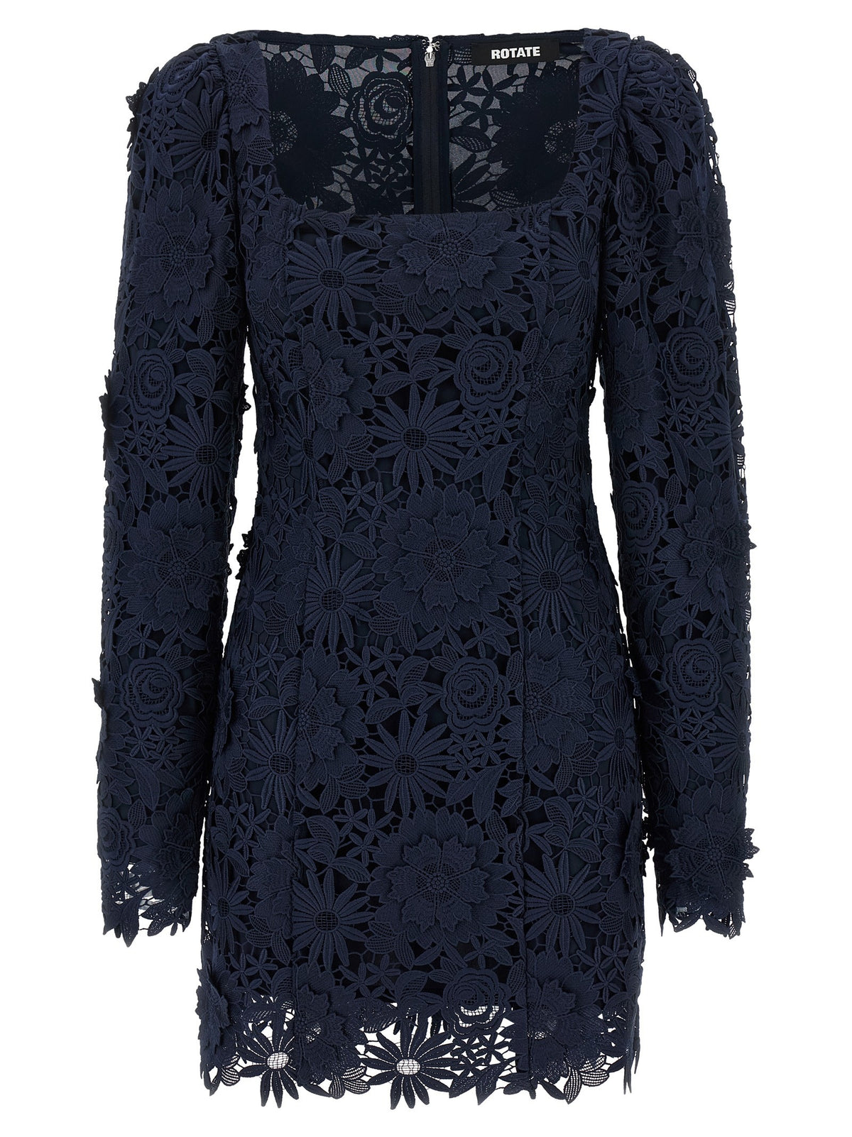 ROTATE Birger Christensen Lace Ls Mini Dress Blue