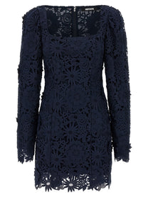 ROTATE Birger Christensen Lace Ls Mini Dress Blue
