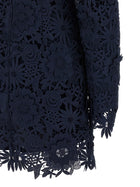 ROTATE Birger Christensen Lace Ls Mini Dress Blue, view 4