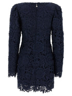 ROTATE Birger Christensen Lace Ls Mini Dress Blue, view 2