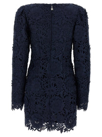 ROTATE Birger Christensen Lace Ls Mini Dress Blue, view 2