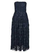 ROTATE Birger Christensen Women's Lace Midi Dress Blue