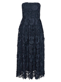 ROTATE Birger Christensen Women's Lace Midi Dress Blue