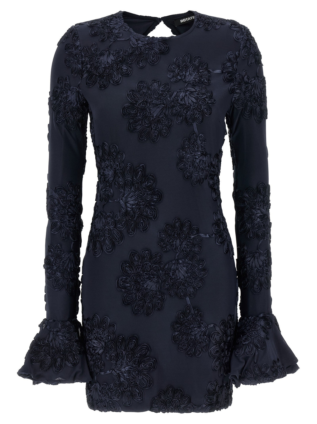 ROTATE Birger Christensen Mesh Mini Dress Blue