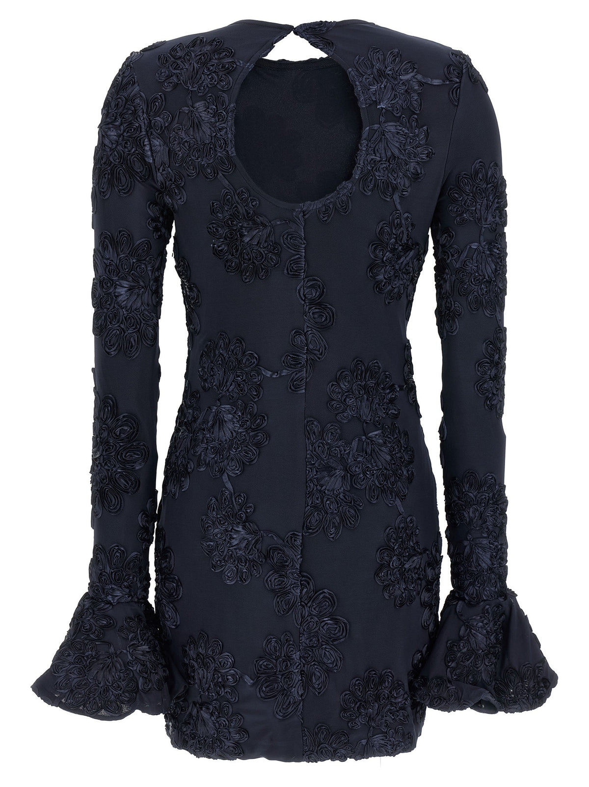 ROTATE Birger Christensen Mesh Mini Dress Blue