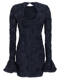 ROTATE Birger Christensen Mesh Mini Dress Blue