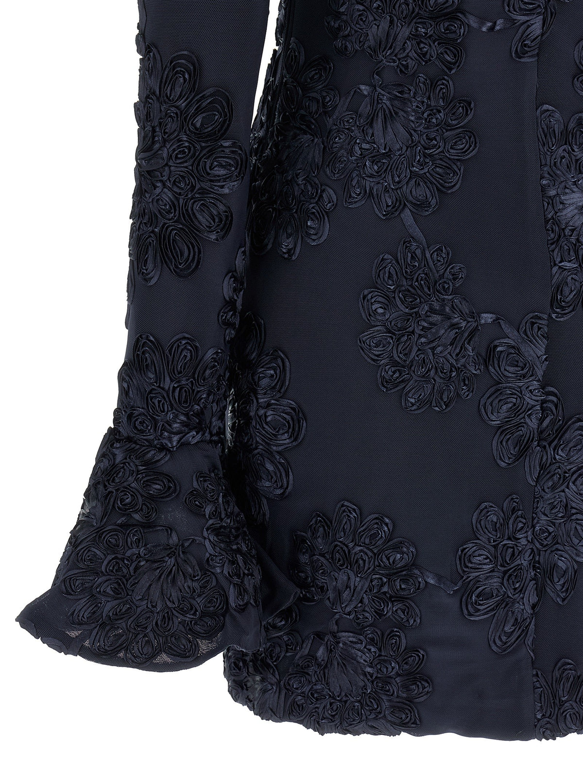ROTATE Birger Christensen Mesh Mini Dress Blue