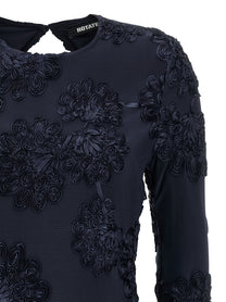 ROTATE Birger Christensen Mesh Mini Dress Blue