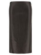 Tom Ford Ribbed Skirt Brown