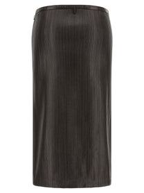 Tom Ford Ribbed Skirt Brown