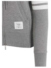 Thom Browne Bar Hoodie Grey