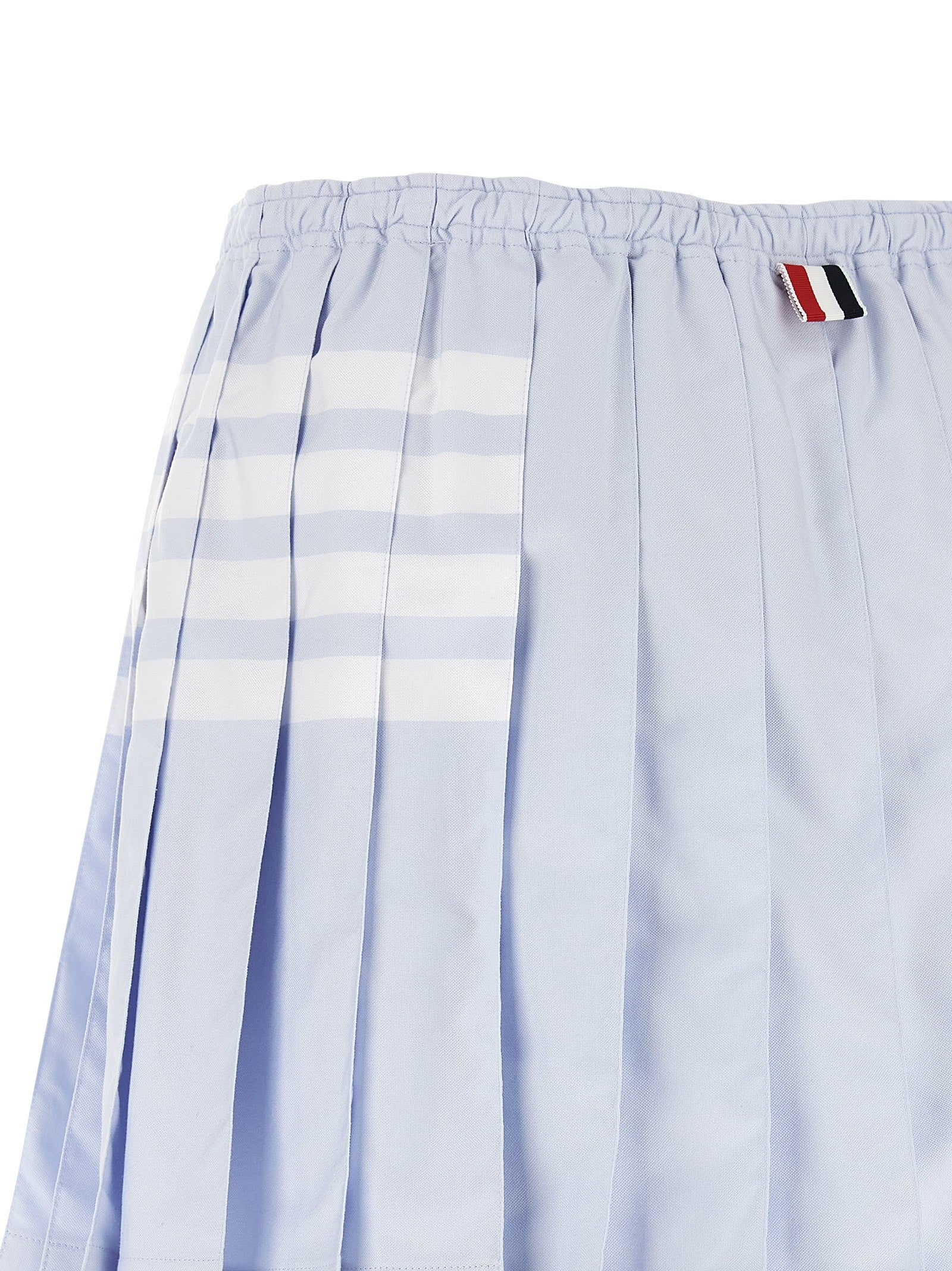 Thom Browne Oxford Pleated Skirt Blue