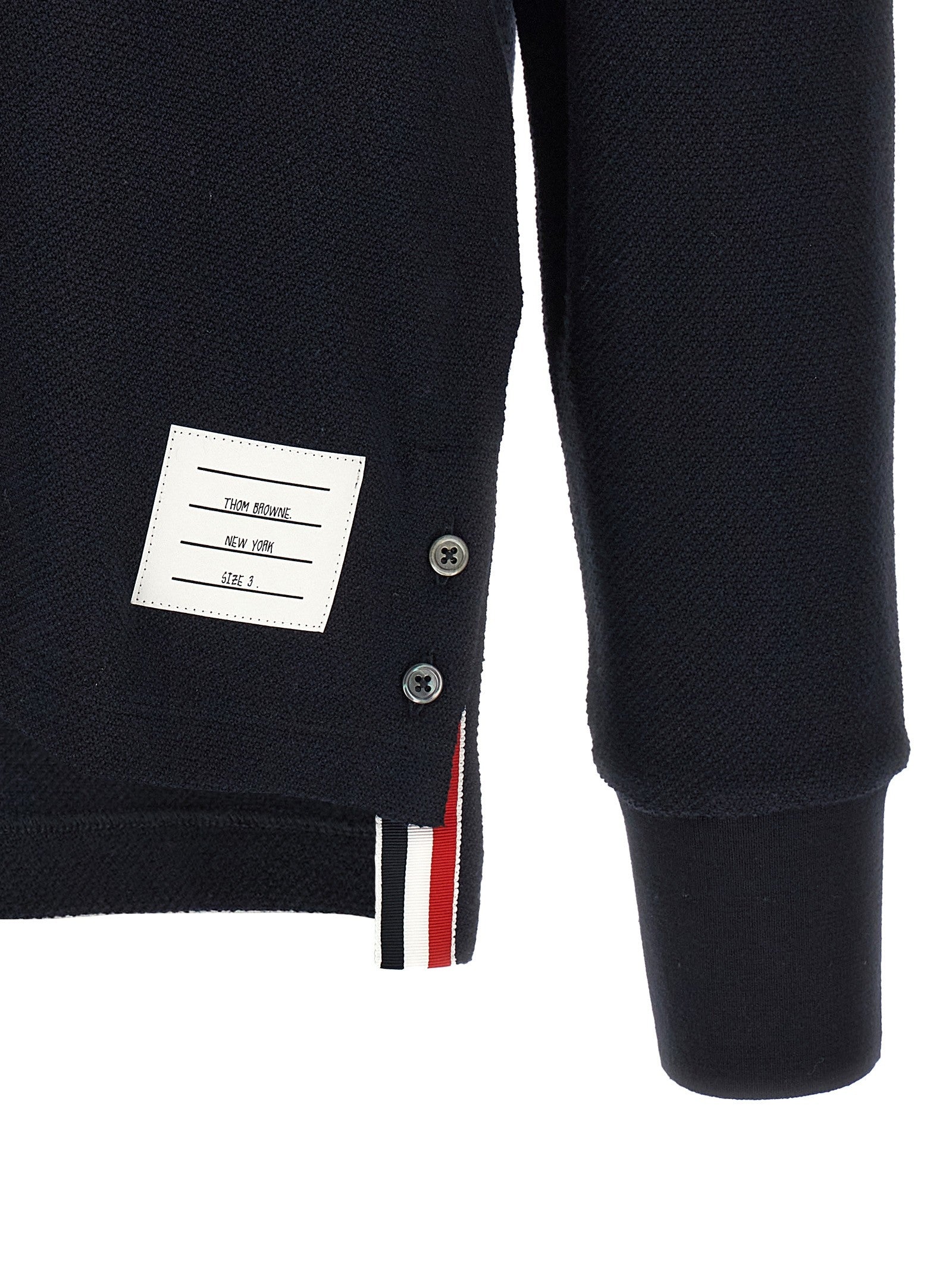 Thom Browne Bar Polo Shirt Blue