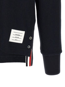 Thom Browne Bar Polo Shirt Blue