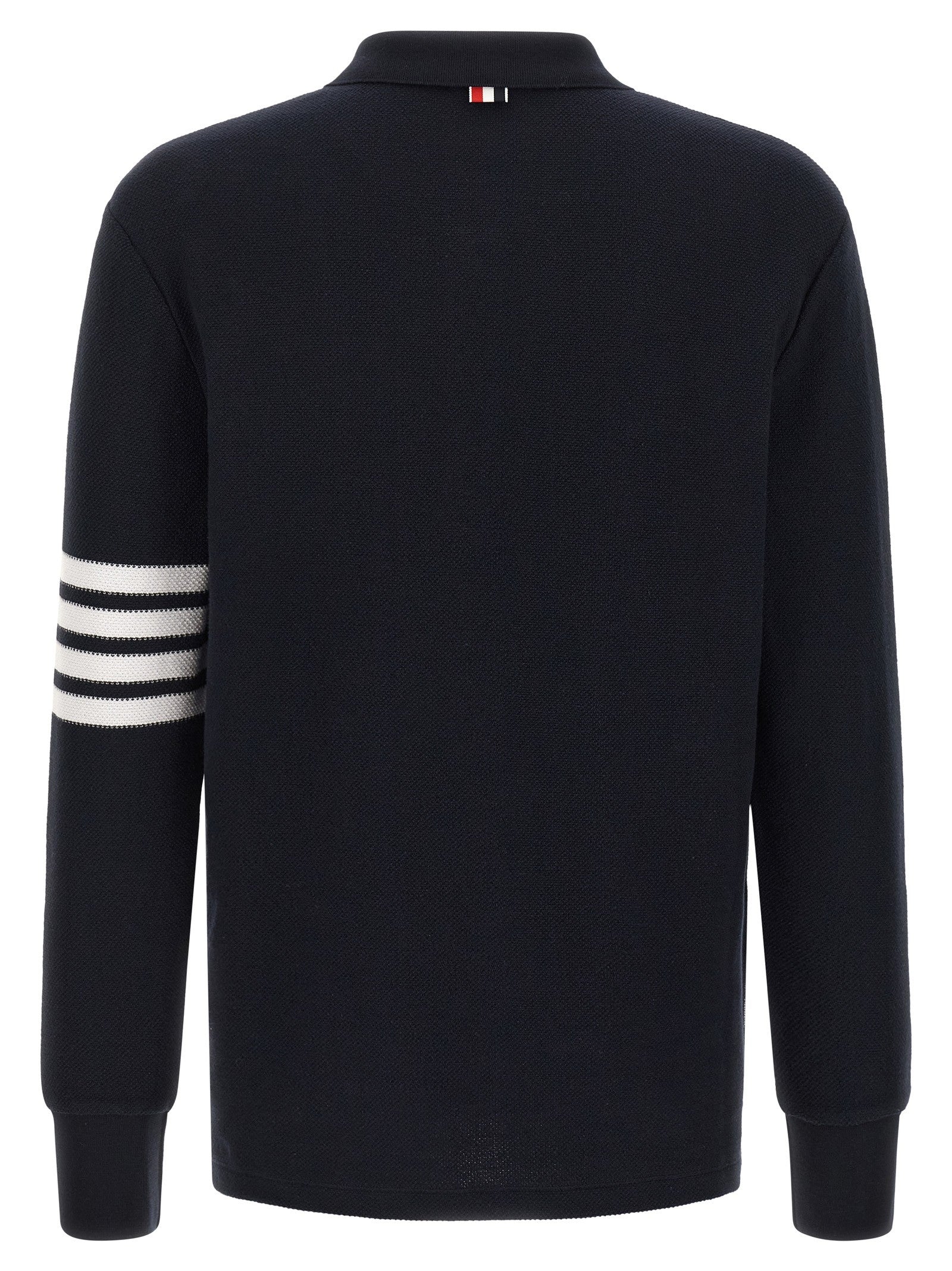 Thom Browne Bar Polo Shirt Blue