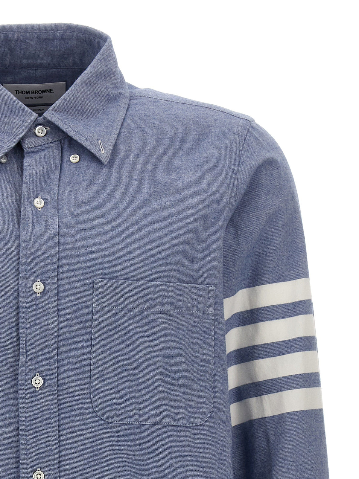 Thom Browne Bar Shirt Blue, view 3