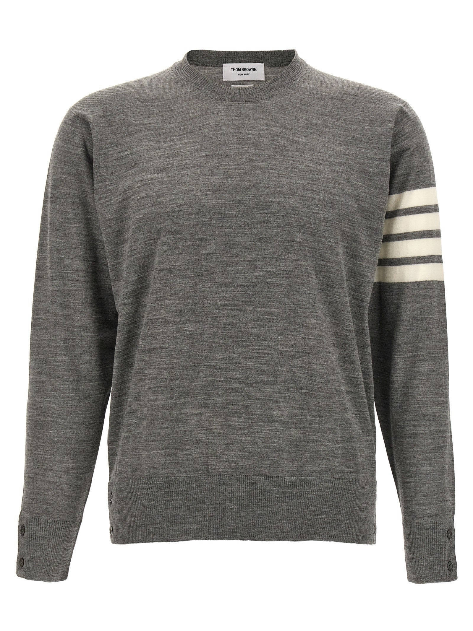 Thom Browne Bar Sweater Grey