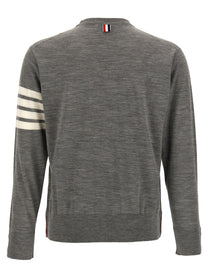 Thom Browne Bar Sweater Grey