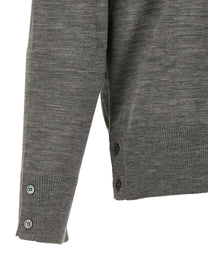 Thom Browne Bar Sweater Grey
