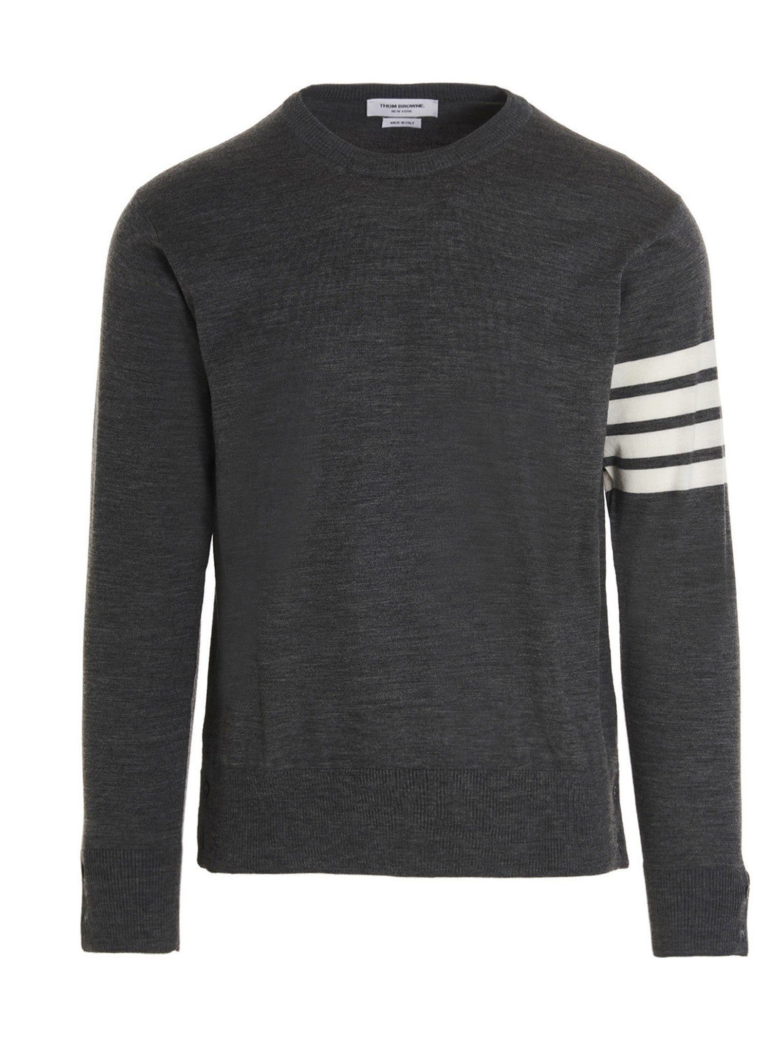 Thom Browne Bar Sweater Grey
