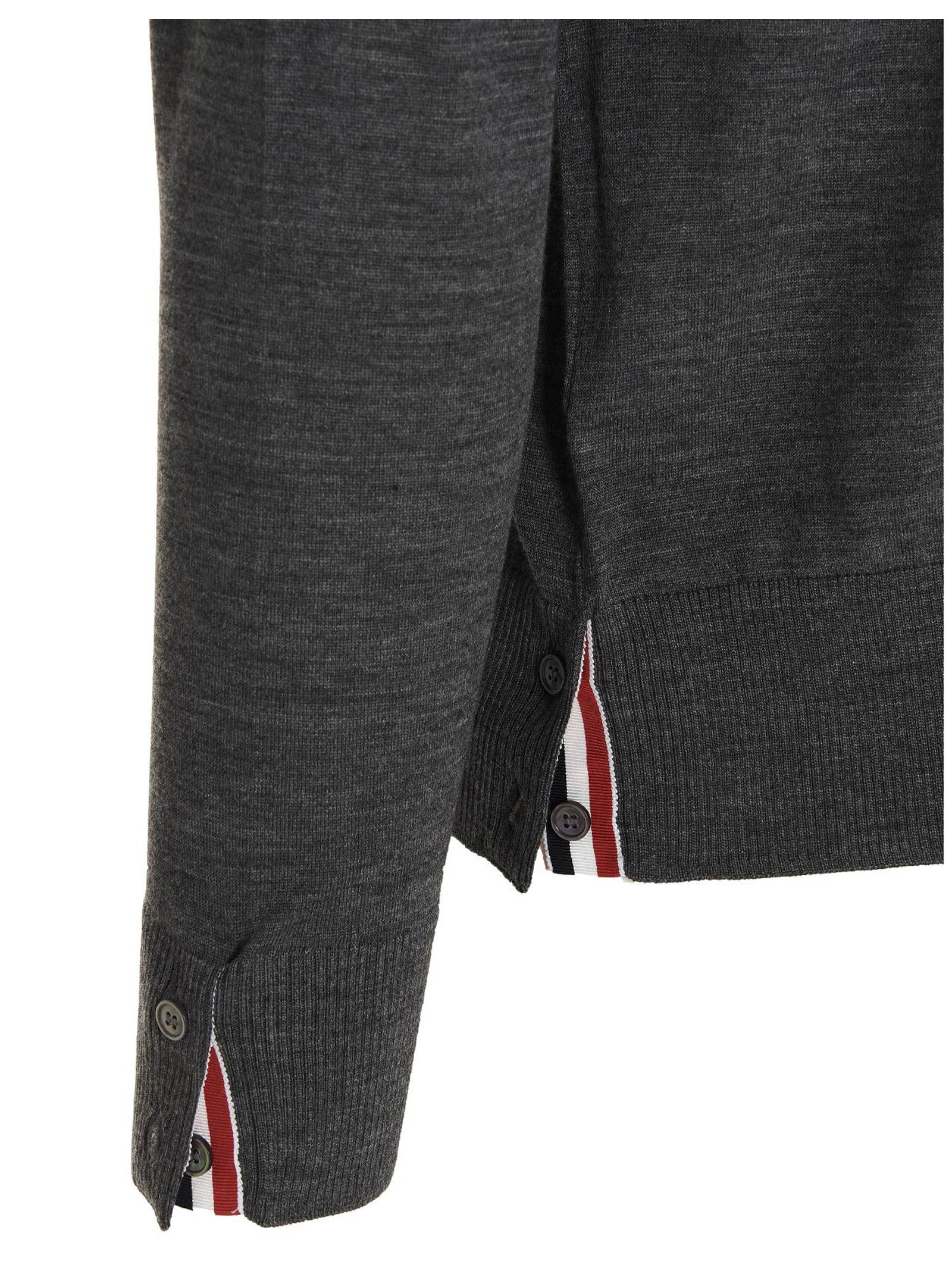 Thom Browne Bar Sweater Grey
