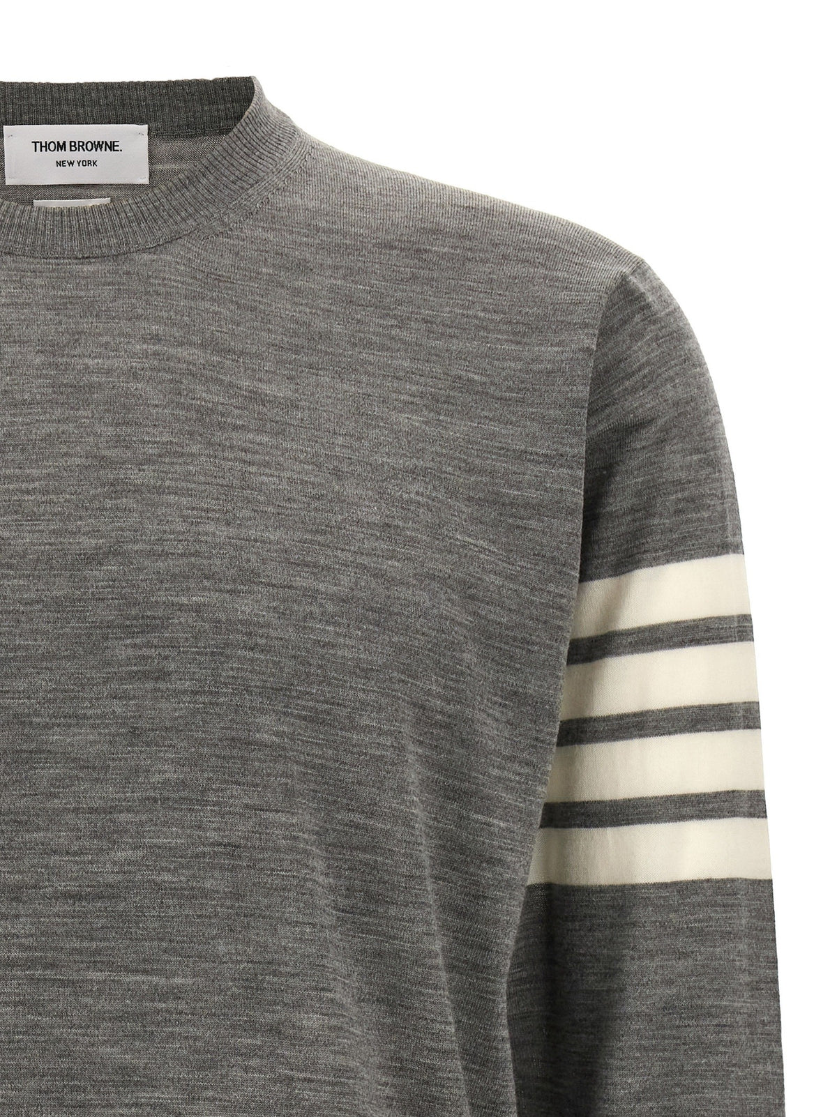 Thom Browne Bar Sweater Grey, view 3