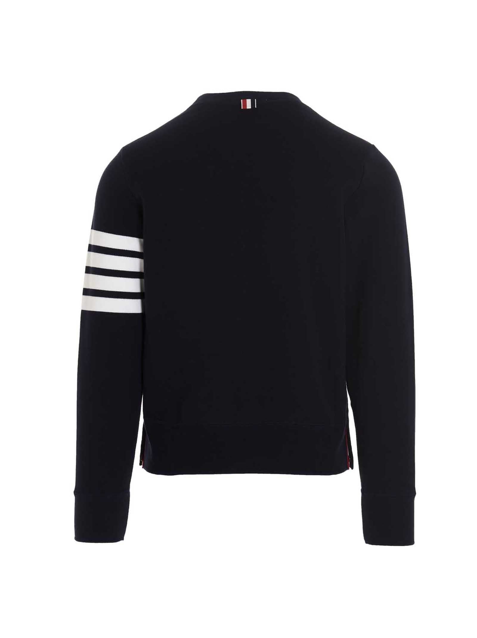 Thom Browne Bar Sweatshirt Blue