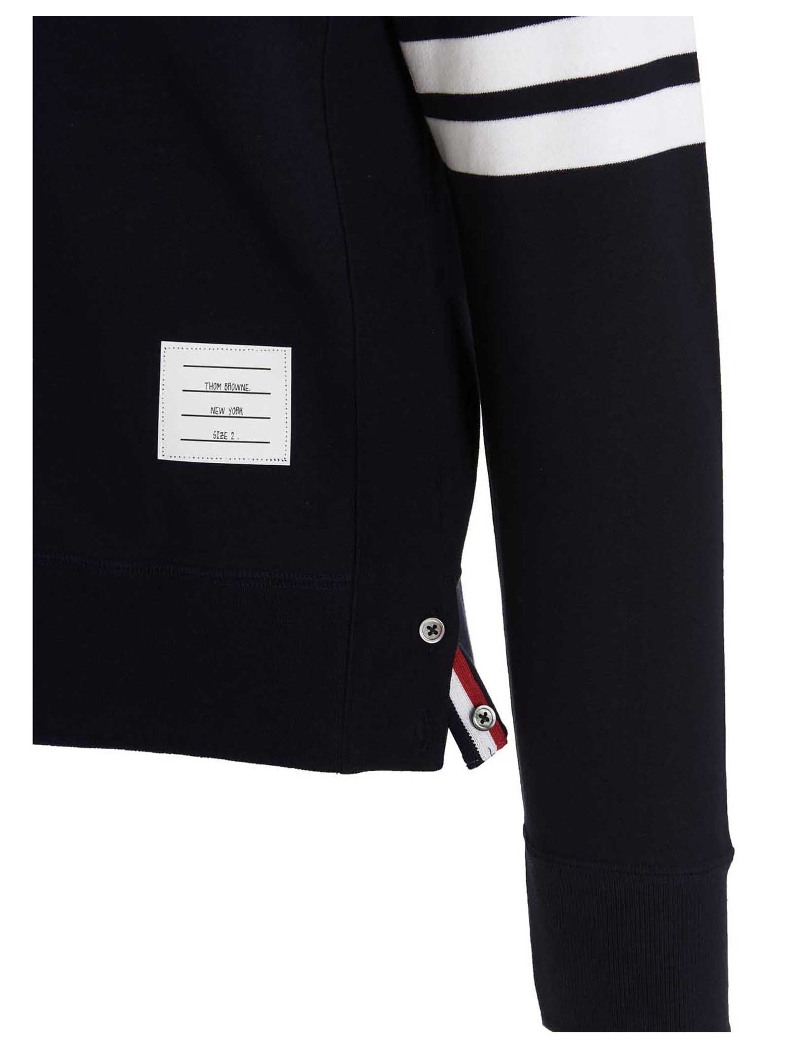Thom Browne Bar Sweatshirt Blue