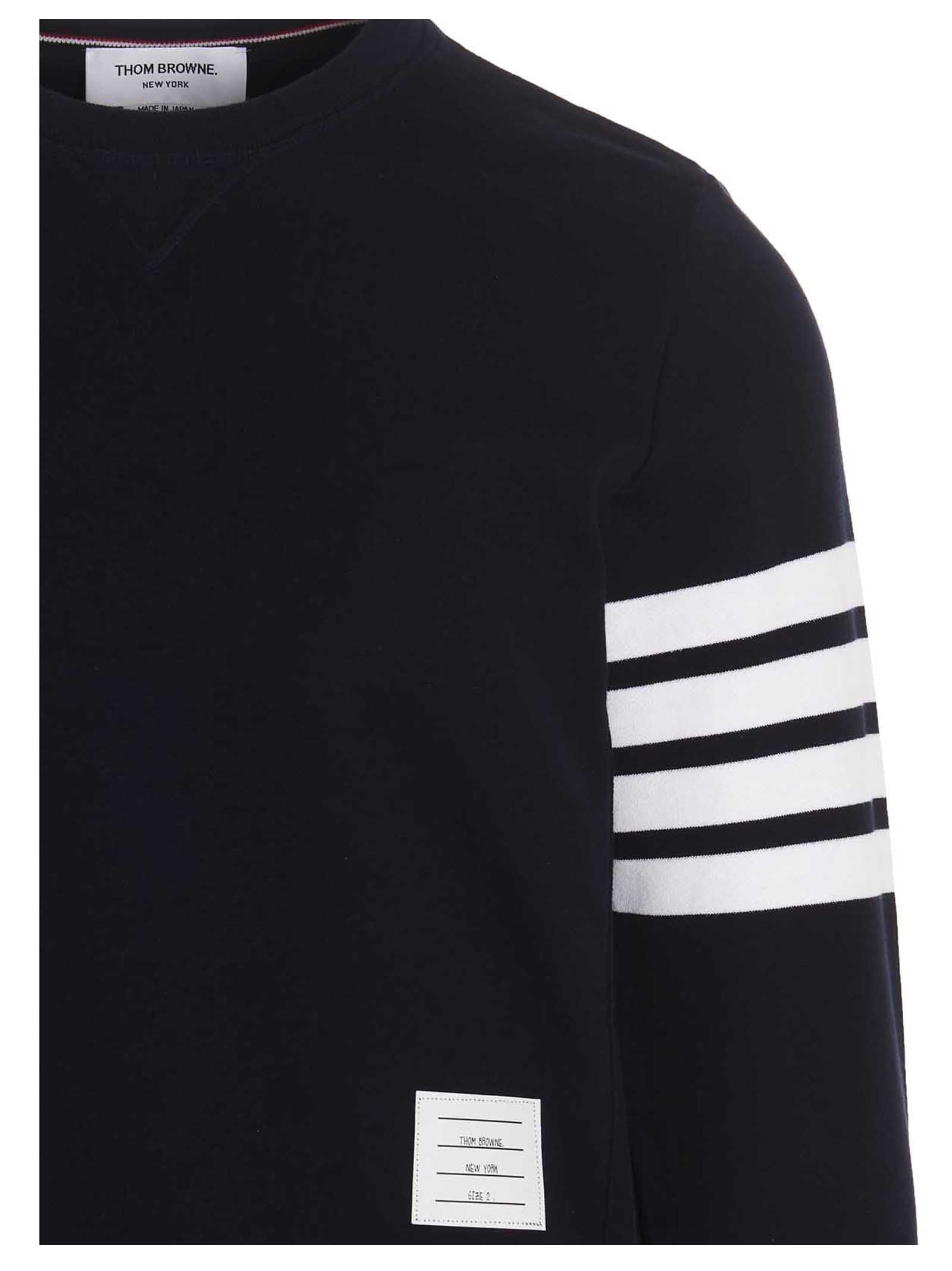 Thom Browne Bar Sweatshirt Blue