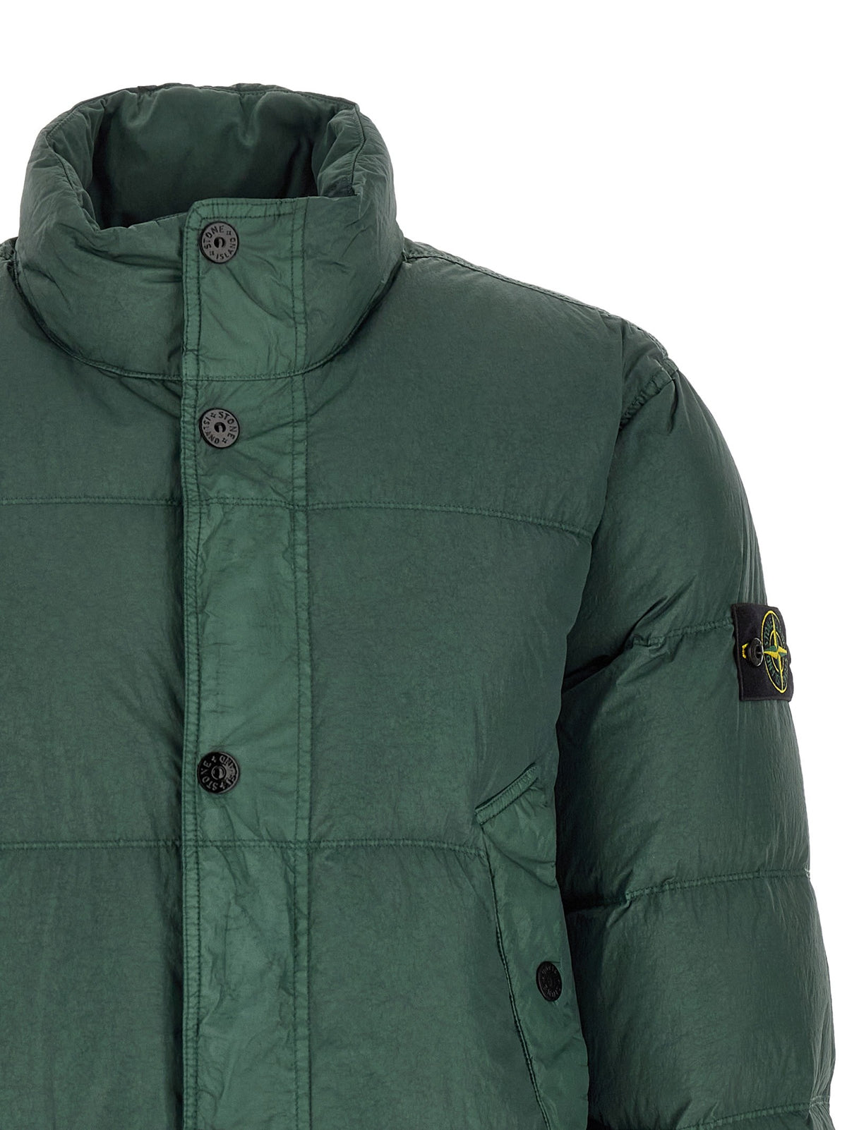 Stone Island Down Jacket Green, view 3