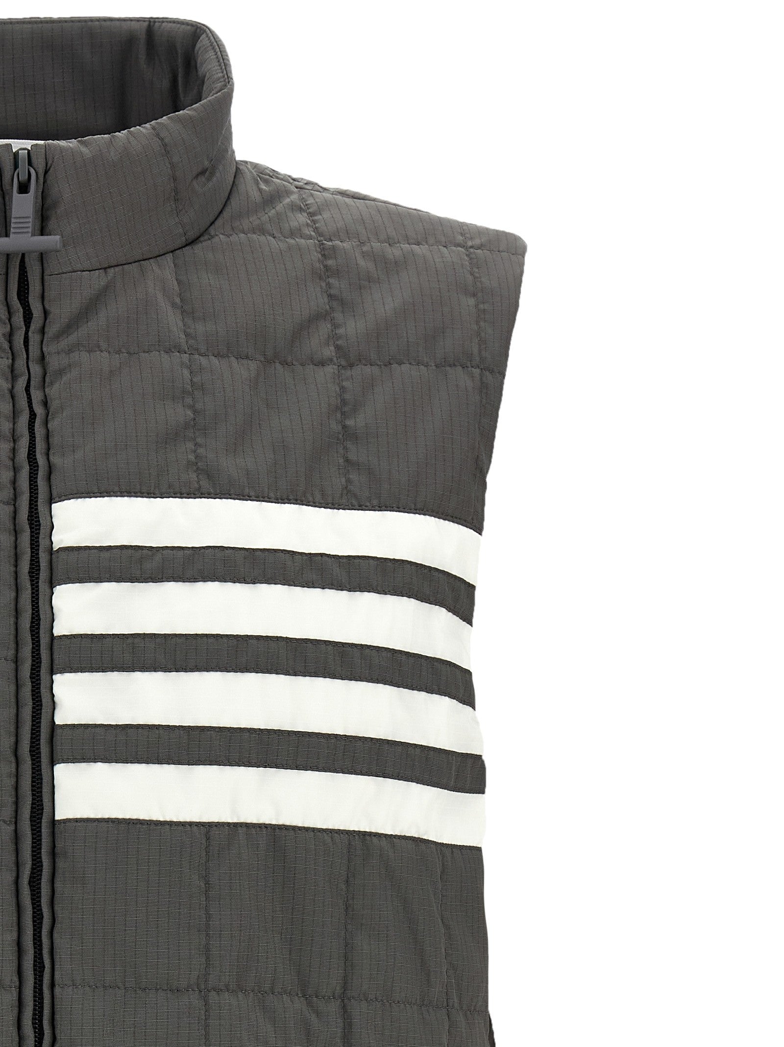Thom Browne Ripstop Shiny Vest Grey