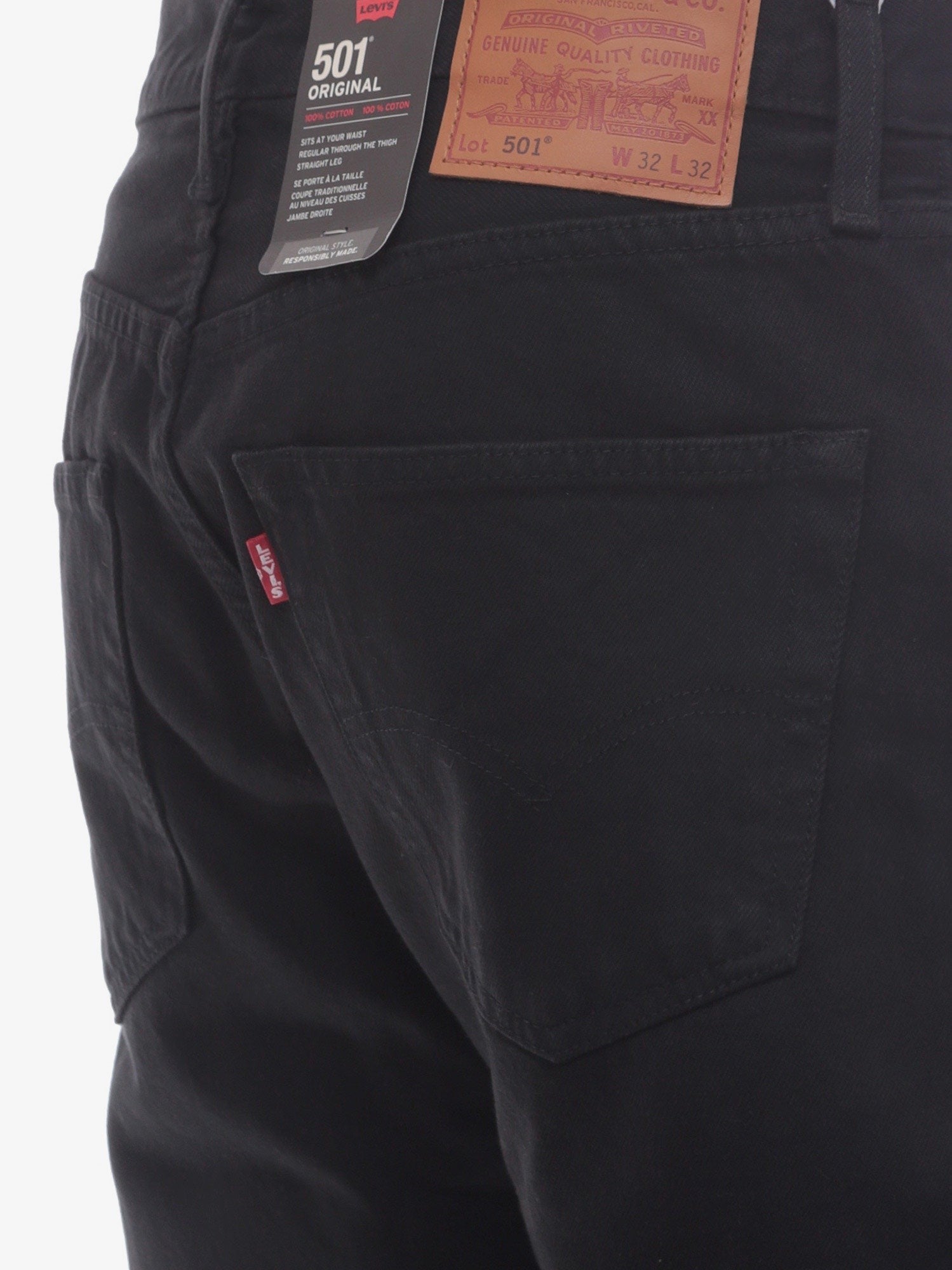 Levi's Men's Original Black Denim Jeans Black