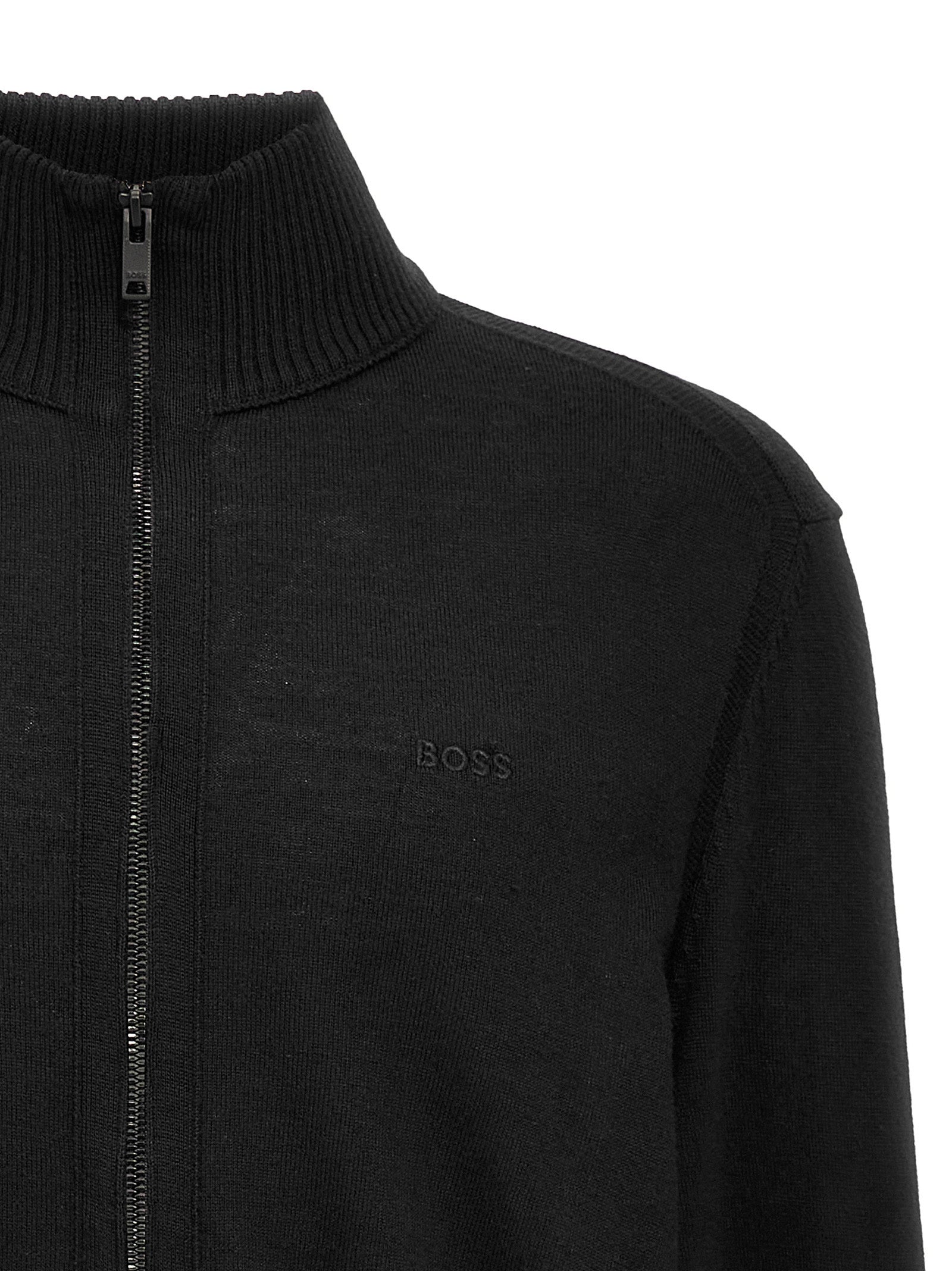 HUGO BOSS - HUGO BOSS Men’s Balonso-L Cardigan Black - Men’s Knitwear