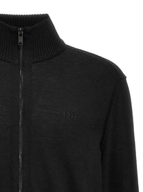 HUGO BOSS - HUGO BOSS Men’s Balonso-L Cardigan Black - Men’s Knitwear