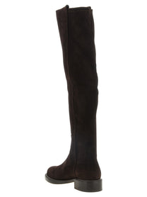Stuart Weitzman Gisele Suede Boots Brown